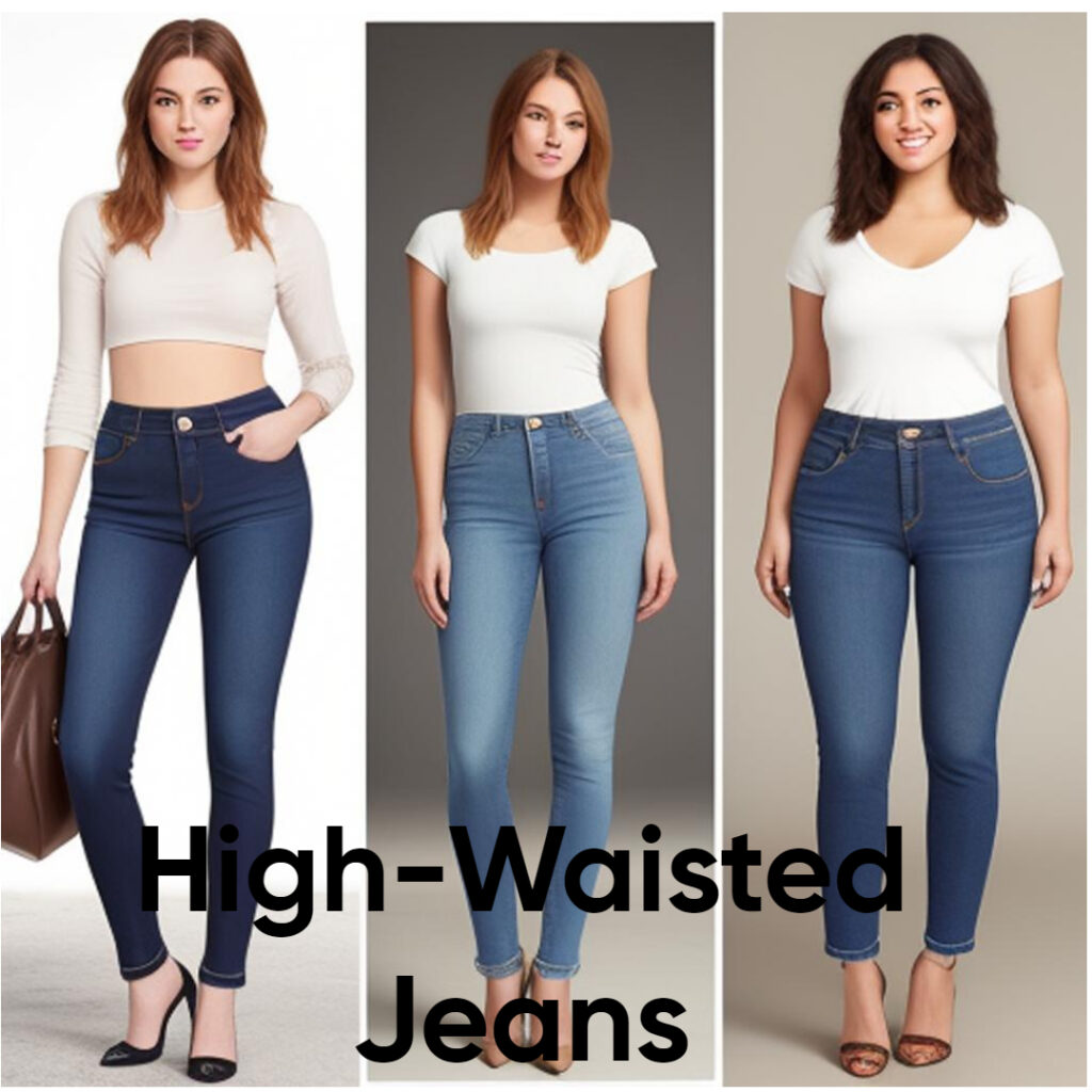 high waisted jeans
